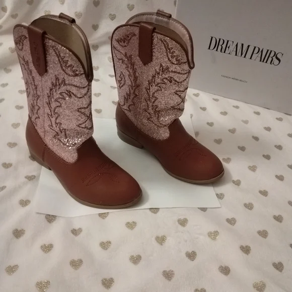 🔥3/$70 Dream Pairs Girl's Cowgirl Boots - Picture 3 of 15